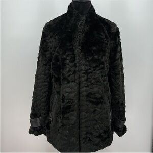 Badgley Mischka Black Faux Fur Jacket